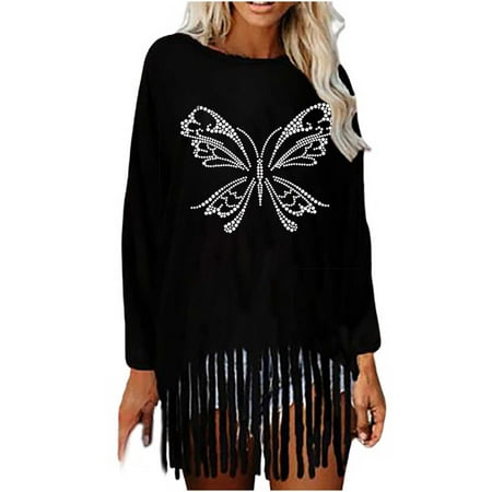 Long Sleeve Tee Shirts for Women Women Tops And Blouse Women Hot Drilling Fashion Round Neck Loose T-shirt Tops Blouse Pullover Womens Tops Corset Tops for Women
Long Sleeve Tee Shirts for Women Women Tops And Blouse Women Hot Drilling Fashion Round Neck Loose T-shirt Tops Blouse Pullover Womens Tops Corset Tops for Women