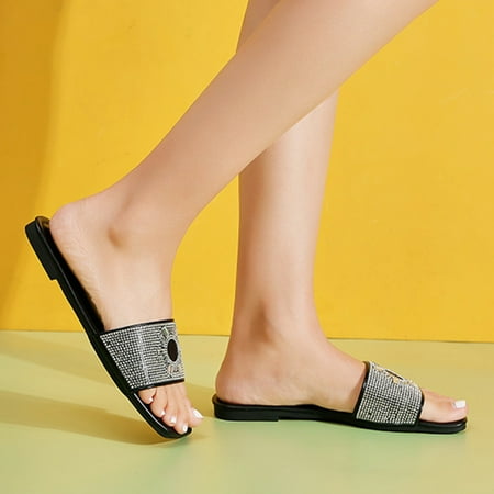 HAOTAGS Women s Single Band Sandals Beach Flat Slide Sandals Trendy Dressy Shoes Black Size 9
HAOTAGS Women s Single Band Sandals Beach Flat Slide Sandals Trendy Dressy Shoes Black Size 9