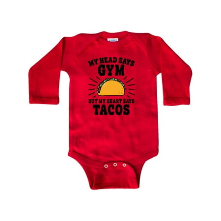 Inktastic My Head Says Gym But my Heart Says Tacos Gift Baby Boy or Baby Girl Long Sleeve Bodysuit
Inktastic My Head Says Gym But my Heart Says Tacos Gift Baby Boy or Baby Girl Long Sleeve Bodysuit