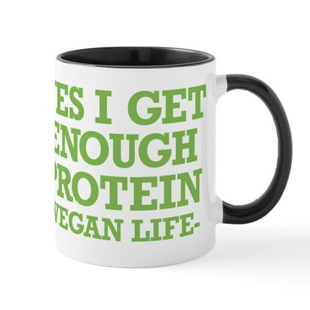 CafePress - Vegan Life - 11 oz Ceramic Mug - Novelty Coffee Tea Cup