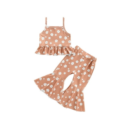Thaisu Toddler Baby Girls 2PCS Clothes Sets Sleeveless Cami Tank Tops Floral Flared Pants Outfits
Thaisu Toddler Baby Girls 2PCS Clothes Sets Sleeveless Cami Tank Tops Floral Flared Pants Outfits