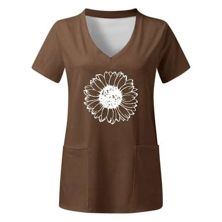 Women Scrubs Top Working Uniform Nurses Clothing Workwear Plus Size Top V-Neck Leisure Short Sleeve Summer Pockets Flower Prints T-Shirt
Women Scrubs Top Working Uniform Nurses Clothing Workwear Plus Size Top V-Neck Leisure Short Sleeve Summer Pockets Flower Prints T-Shirt