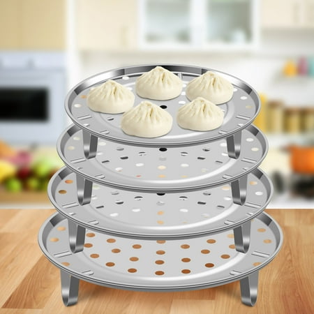 Retrok 4 Pack Round Stainless Steel Steamer Rack 7.8 8.6 9.4 10.2 inch Diameter Steaming Rack Stand Canner Canning Racks Stock Pot Tray Pressure Cooker Cooking Toast Bread Salad Baking (Silver)
Retrok 4 Pack Round Stainless Steel Steamer Rack 7.8 8.6 9.4 10.2 inch Diameter Steaming Rack Stand Canner Canning Racks Stock Pot Tray Pressure Cooker Cooking Toast Bread Salad Baking (Silver)