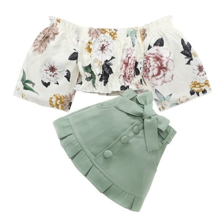 Toddler Kids Girls Clothes Summer Short Sleeve Off Shoulder Floral Ruffle T Shirt Tops Bow Pleated Skirt Casual 2PCS Outfits Set A Star Is Born Outfit
Toddler Kids Girls Clothes Summer Short Sleeve Off Shoulder Floral Ruffle T Shirt Tops Bow Pleated Skirt Casual 2PCS Outfits Set A Star Is Born Outfit