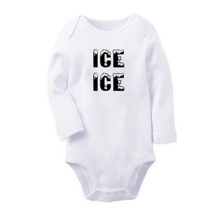 Ice Ice Funny Rompers Newborn Baby Unisex Bodysuits Infant Jumpsuits Toddler 0-12 Months Kids Long Sleeves Oufits (White 0-6 Months)
Ice Ice Funny Rompers Newborn Baby Unisex Bodysuits Infant Jumpsuits Toddler 0-12 Months Kids Long Sleeves Oufits (White 0-6 Months)