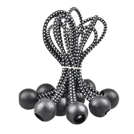Etereauty 10pcs Ball Bungee Cords Canopy Ball Bungee Elastic Rope for Camping Tent