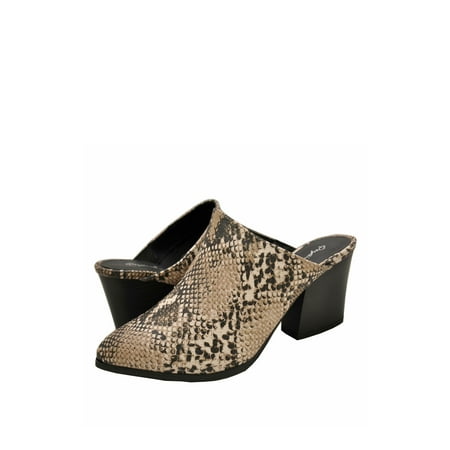 Qupid Nava-12 Women s Slip On Pointy Toe Mule Heels