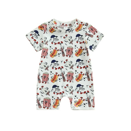 allshope Baby Boys Summer Casual Jumpsuit Short Sleeve O Neck Baseball Print Loose Romper
allshope Baby Boys Summer Casual Jumpsuit Short Sleeve O Neck Baseball Print Loose Romper