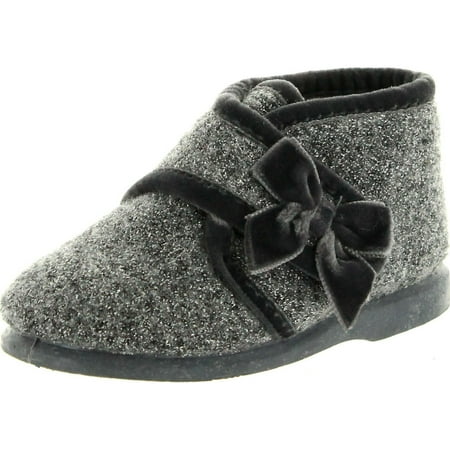 Cienta Girls Silver Plata Cute European Warm Slippers with Bow Plata 21