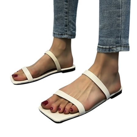 ZIZOCWA Women Summer Slippers Fashion Flat Casual Open Toe Square Head Beach Cool Wedge Slip On Sandals Breathable Office Lady Shoes Beige Size7
ZIZOCWA Women Summer Slippers Fashion Flat Casual Open Toe Square Head Beach Cool Wedge Slip On Sandals Breathable Office Lady Shoes Beige Size7