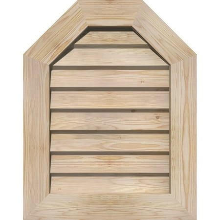 30 W x 22 H Octagonal Top Gable Vent (35 W x 27 H Frame Size): Unfinished Non-Functional Smooth Pine Gable Vent w/ Decorative Face Frame
30 W x 22 H Octagonal Top Gable Vent (35 W x 27 H Frame Size): Unfinished Non-Functional Smooth Pine Gable Vent w/ Decorative Face Frame