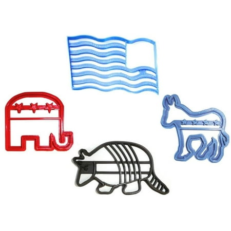 Election Politics Political Campaign Mascots Set Of 4 Cookie Cutters USA PR1337
Election Politics Political Campaign Mascots Set Of 4 Cookie Cutters USA PR1337