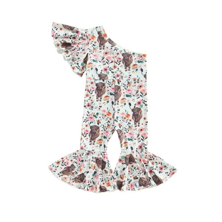 Wassery Kid Girls Jumpsuit 12M-6T Sleeveless One-shoulder Flower Cow Print Romper Clothes for Party Casual
Wassery Kid Girls Jumpsuit 12M-6T Sleeveless One-shoulder Flower Cow Print Romper Clothes for Party Casual