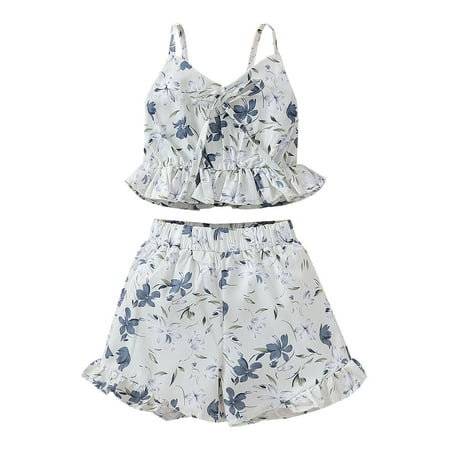 ZIYIXIN Summer Little Girls 2PCS Clothes Sling Flowers Printed Ruffle Vest Tops+High Waist Short Pants Sets White 3-4 Years
ZIYIXIN Summer Little Girls 2PCS Clothes Sling Flowers Printed Ruffle Vest Tops+High Waist Short Pants Sets White 3-4 Years