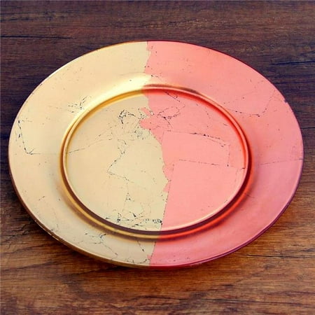 Red Pomegranate 4984-6 Gilt Edge Salad Plates Gold & Rose - Set of 4