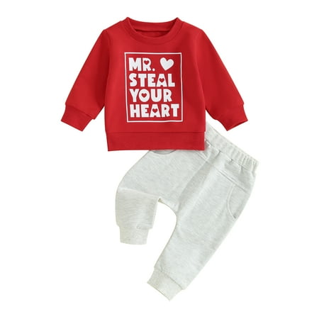 HOANSELAY Toddler Baby Boy Valentines Day Outfit Long Sleeve Letter Sweatshirt Pocket Pants Set 2Pcs Clothes
HOANSELAY Toddler Baby Boy Valentines Day Outfit Long Sleeve Letter Sweatshirt Pocket Pants Set 2Pcs Clothes