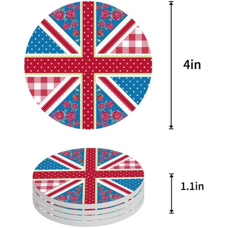 KXMDXA British Flag Set of 8 Round Coaster for Drinks Absorbent Ceramic Stone Coasters Cup Mat with Cork Base for Home Kitchen Room Coffee Table Bar Decor
KXMDXA British Flag Set of 8 Round Coaster for Drinks Absorbent Ceramic Stone Coasters Cup Mat with Cork Base for Home Kitchen Room Coffee Table Bar Decor