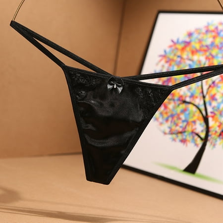 Women s G-String Briefs Low Waist Lace Satin Thong No Trace Cotton Crotch T-Back Lingerie for Jeans Tight Trousers
Women s G-String Briefs Low Waist Lace Satin Thong No Trace Cotton Crotch T-Back Lingerie for Jeans Tight Trousers