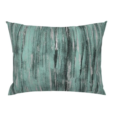 Texture Silver Jade Teal Mint Mod Blue Pillow Sham by Roostery