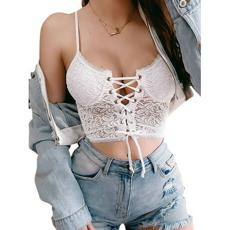Nananla Valentine s Day Wild Bow Tie Plain Lace-Up Sexy Lingerie Lace Free Bra