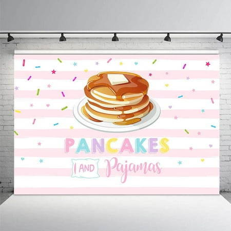 MEHOFOTO 7x5ft Sweet Pancakes and Pajamas Birthday