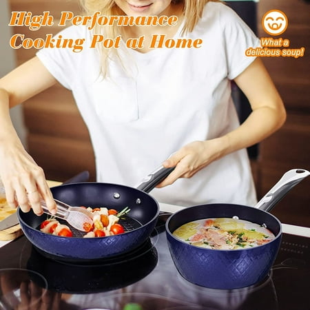 STAFIH Kitchen Cookware Sets Nonstick Ceramic Bule Nonstick Ceramic Flying Cooking Pan Stock Pot
STAFIH Kitchen Cookware Sets Nonstick Ceramic Bule Nonstick Ceramic Flying Cooking Pan Stock Pot