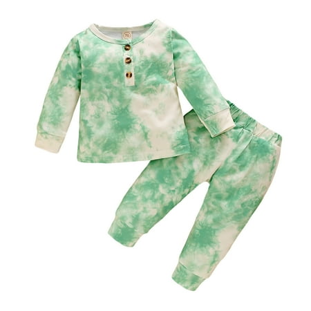 Dadaria Cute Baby Boys Girls Clothes Newborn 3M-18M Toddler Long Sleeve Rainbow Tie ADyed Print Tops+Pants Outfits Green 80 Toddler
Dadaria Cute Baby Boys Girls Clothes Newborn 3M-18M Toddler Long Sleeve Rainbow Tie ADyed Print Tops+Pants Outfits Green 80 Toddler