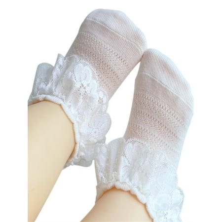 Little Kids Girls Cute Lace Socks Solid Color Soft Elastic Ruffled Anklet Princess Socks for Spring Autumn 6 M to 5 Years
Little Kids Girls Cute Lace Socks Solid Color Soft Elastic Ruffled Anklet Princess Socks for Spring Autumn 6 M to 5 Years
