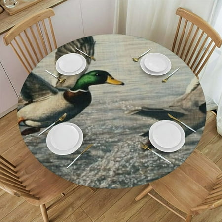 Sheronv Ducks Flying Water Round Table Cover Stain Resistant Washable Indoor Outdoor Tablecloth Kitchen Dining Wedding Parties 100% Polyester Full Width Single-Sided Printing Elastic Edge 42 -46 
Sheronv Ducks Flying Water Round Table Cover Stain Resistant Washable Indoor Outdoor Tablecloth Kitchen Dining Wedding Parties 100% Polyester Full Width Single-Sided Printing Elastic Edge 42 -46
