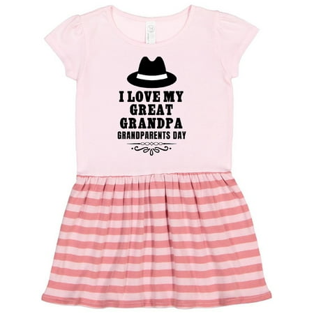Inktastic Grandparents Day I Love My Great Grandpa Gift Toddler Girl Dress