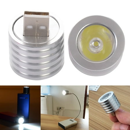 1PC Mini USB LED Headlamp Portable Spotlight Bulb Mobile Power Flashlight