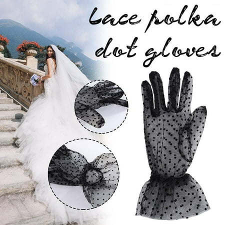 SSKFHGI Women Vintage Lace Gloves Polka Dot Mesh Short Long Elegant Gloa Dress
SSKFHGI Women Vintage Lace Gloves Polka Dot Mesh Short Long Elegant Gloa Dress