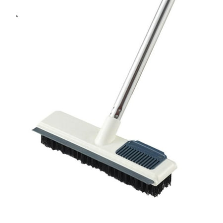 MINM 2 in 1 Floor Scrub Brush Long Handle for Cleaning Tile Bathroom Tub Floor Cleaning Brush Wiper Kitchen Cleaning Tools