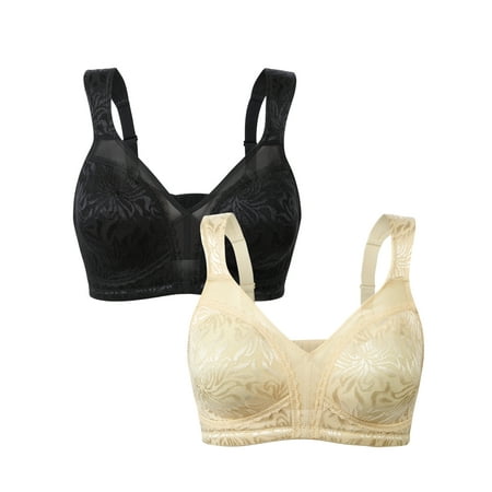Wingslove Women s Plus Size Full Coverage Minimizer Bra Non Padded Wireless Bra 2 Pack Black+Beige 40C
Wingslove Women s Plus Size Full Coverage Minimizer Bra Non Padded Wireless Bra 2 Pack Black+Beige 40C