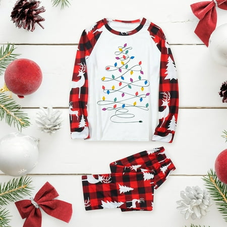 Mon Sleepwear For Christmas Family Matching Pajamas Cute Big Headed Deer Print Pjs Plaid Long Sleeve Tops And Pants Soft Casusal Holiday Sleepwear
Mon Sleepwear For Christmas Family Matching Pajamas Cute Big Headed Deer Print Pjs Plaid Long Sleeve Tops And Pants Soft Casusal Holiday Sleepwear