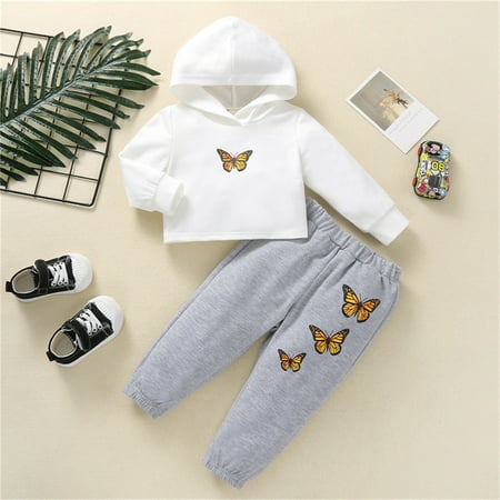 Hunpta Kids Toddlers s Boys Girls Casual Hooded Sports Long Sleeves Crew Neck Butterflys Prints Sweatshirts Pants 2pcs Set Outfit
Hunpta Kids Toddlers s Boys Girls Casual Hooded Sports Long Sleeves Crew Neck Butterflys Prints Sweatshirts Pants 2pcs Set Outfit
