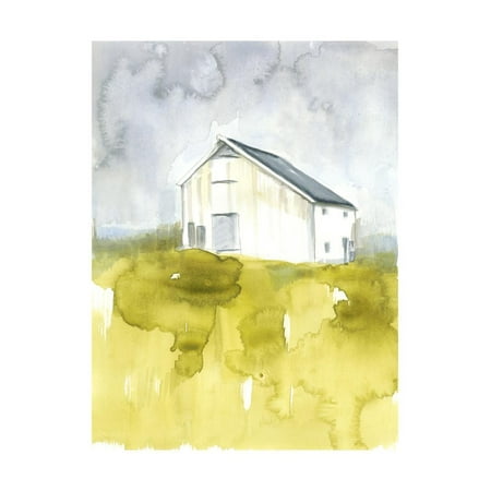 White Barn on Citron I Print Wall Art By Jennifer Goldberger