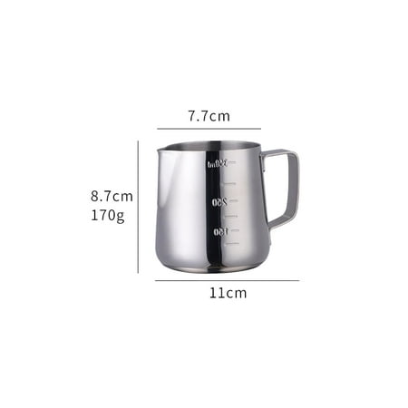 

1/2PCS Stainless Steel Pitcher Coffee Frothing Jug Pull Flower Cup Cappuccino Milk Pot Espresso Cup Latte Art Milk Frother Jugs