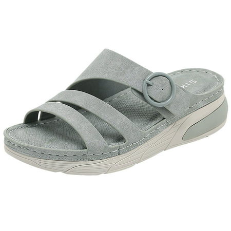 Sandals Fashion Spring Summer Women Sandals Flat Bottom Thick Bottom Light Open Toe Breathable Slip On Comfortable Solid Buckle Womens Shoes
Sandals Fashion Spring Summer Women Sandals Flat Bottom Thick Bottom Light Open Toe Breathable Slip On Comfortable Solid Buckle Womens Shoes