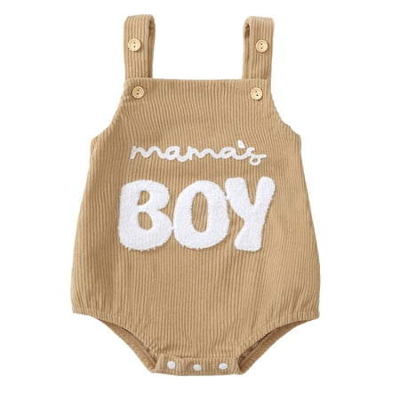 Baby Boy Corduroy Romper Letter Embroidery Sleeves Overalls for Spring
Baby Boy Corduroy Romper Letter Embroidery Sleeves Overalls for Spring
