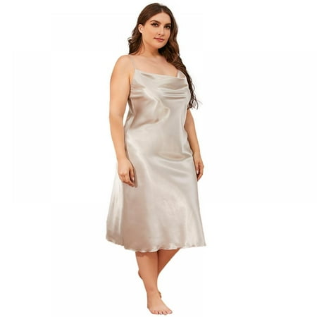 Women s Night Dress Nightgown Sleepwear - Satin Lace Cami Nightshirt Plus Size Sleeveless Slip Smooth Pajama XL-3XL
Women s Night Dress Nightgown Sleepwear - Satin Lace Cami Nightshirt Plus Size Sleeveless Slip Smooth Pajama XL-3XL