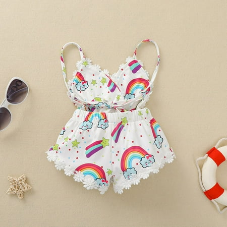 Yubatuo Toddler Baby Girls Summer Clothes Ruffle Camisole Cute Print Newborn Girl Clothing White 80
Yubatuo Toddler Baby Girls Summer Clothes Ruffle Camisole Cute Print Newborn Girl Clothing White 80