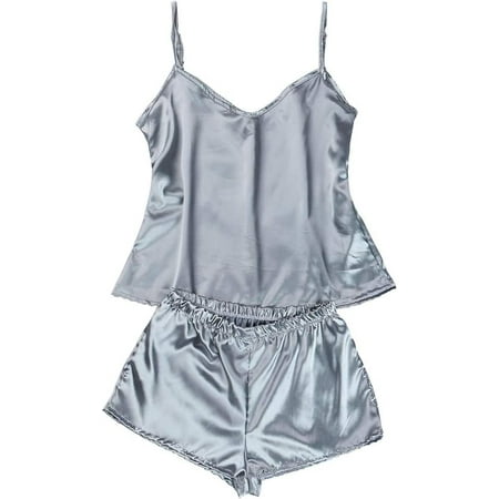 Women Set Silk Lingerie Sexy Sleepwear Pajamas Satin S-XL Shorts Top Plus Size (Pink M)
Women Set Silk Lingerie Sexy Sleepwear Pajamas Satin S-XL Shorts Top Plus Size (Pink M)