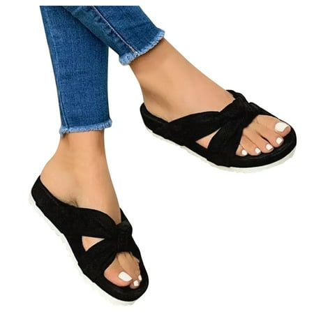 Vedolay Ladies Flat Sandals Summer Wedge Sandals for Women Summer Thong Elastic Ankle Strap Comfortable Walking Slip on Shoes Black 9
Vedolay Ladies Flat Sandals Summer Wedge Sandals for Women Summer Thong Elastic Ankle Strap Comfortable Walking Slip on Shoes Black 9