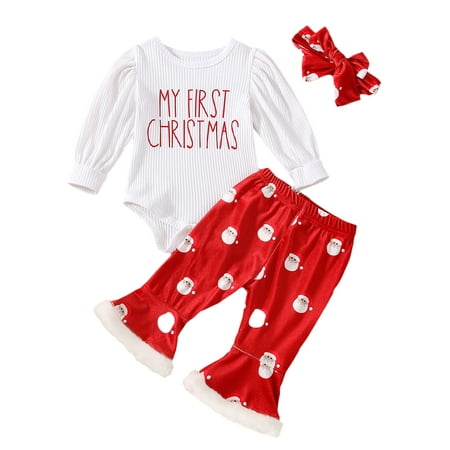 Ma&Baby 3pcs Christmas Baby Girls Clothes Long Puff Sleeve Romper and Flared Pants Set for Valentine s Day
Ma&Baby 3pcs Christmas Baby Girls Clothes Long Puff Sleeve Romper and Flared Pants Set for Valentine s Day