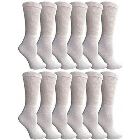 SOCKS NBULK 12 Pairs Of Womens Diabetic Soft Crew Socks Ringspun Cotton For Neuropathy Edema (White)
SOCKS NBULK 12 Pairs Of Womens Diabetic Soft Crew Socks Ringspun Cotton For Neuropathy Edema (White)