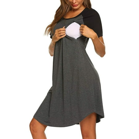 asdoklhq Maternity Dress Women s Short Sleeve Splicing Color Nursing Breastfeeding Dress
asdoklhq Maternity Dress Women s Short Sleeve Splicing Color Nursing Breastfeeding Dress