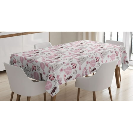 Paris Tablecloth Valentines Day Theme with Eiffel Kissing Couple Hot Air Balloon Wedding Concept Rectangular Table Cover for Dining Room Kitchen 60 X 84 Inches Baby Pink Rose by Ambesonne
Paris Tablecloth Valentines Day Theme with Eiffel Kissing Couple Hot Air Balloon Wedding Concept Rectangular Table Cover for Dining Room Kitchen 60 X 84 Inches Baby Pink Rose by Ambesonne