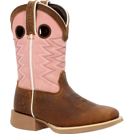 Lil’ Durango Big Kids’ Dark Chestnut Bubblegum Western Boot Size 7(M)
