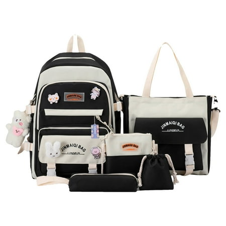 Aesthetic Cute Backpack School Supplies Aesthetic Backpack School Bags for Teen Girl for Girls Kawaii School Supplies Accessories Package Black {with Pendant}
Aesthetic Cute Backpack School Supplies Aesthetic Backpack School Bags for Teen Girl for Girls Kawaii School Supplies Accessories Package Black {with Pendant}
